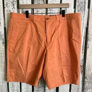 1901 Chino Flat Front‎ Shorts Mens Size 38 Orange Preppy Casual 100% Cotton Golf